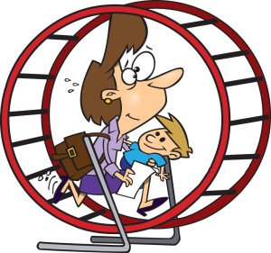 Hamster Wheel with Mom and Child